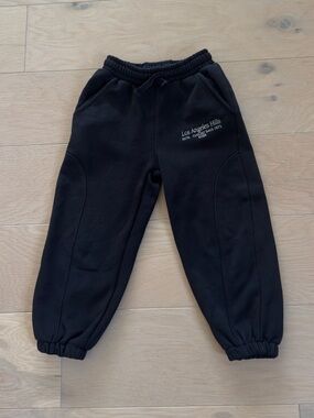 Zara kids toddler boys Black joggers Sweatpants pants size 5 years